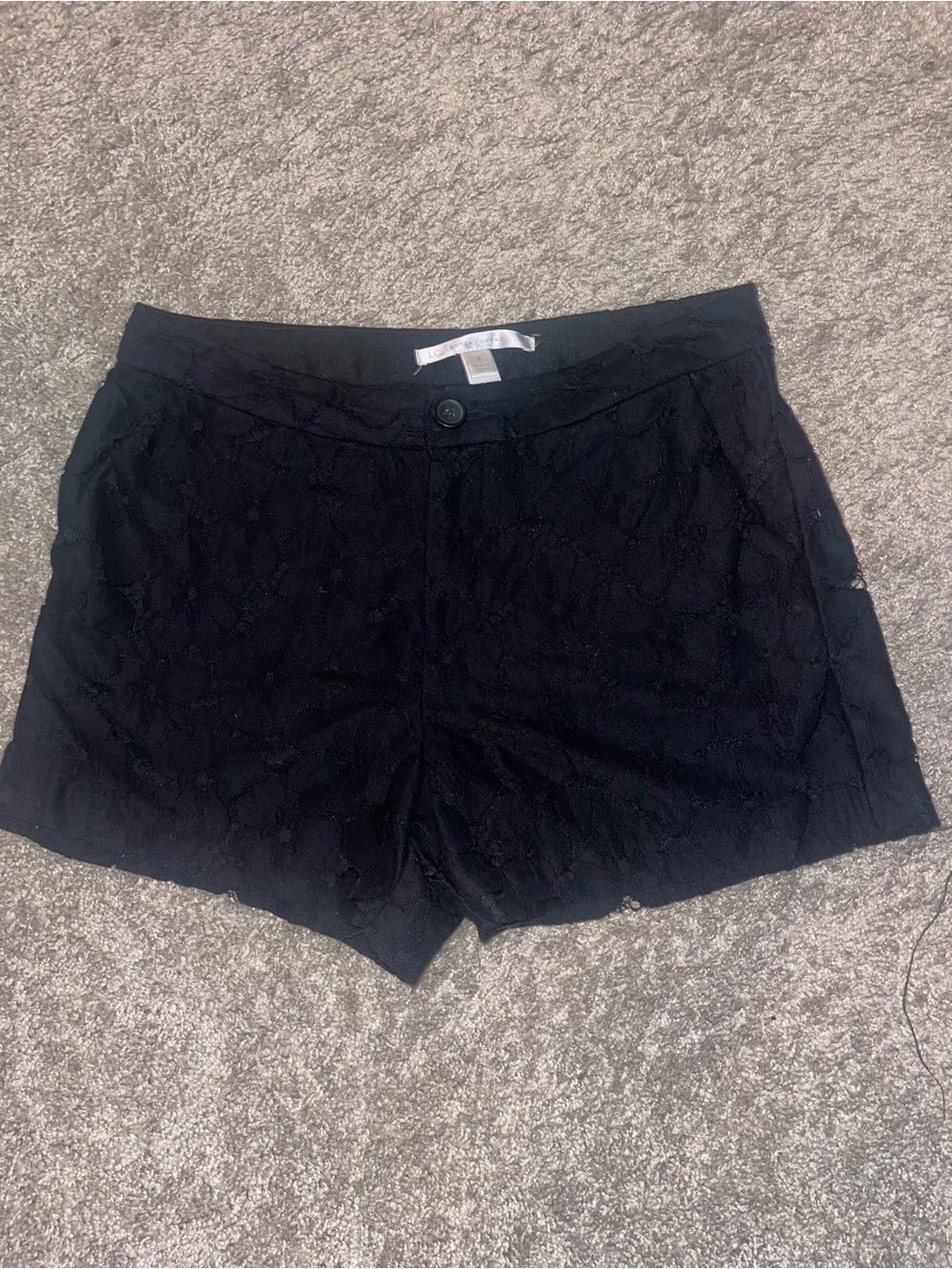 LC Lauren Conrad Black Lace Shorts